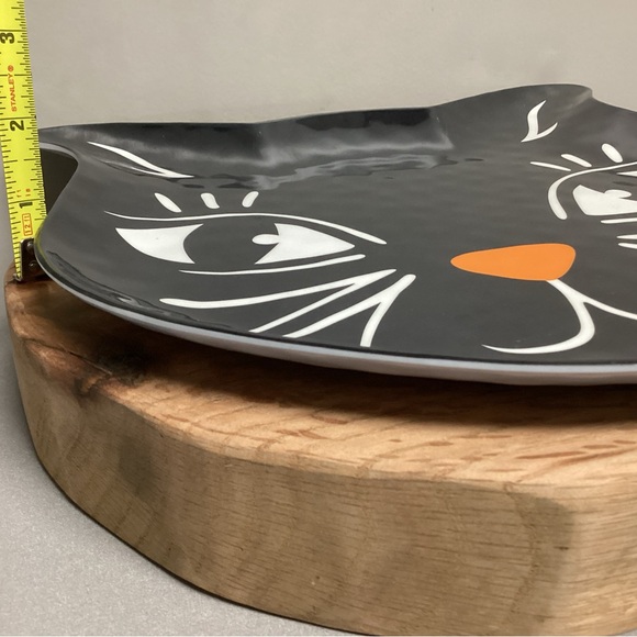 Very Large Halloween Cat Themed Serving Tray - Crafted Hard Plastic - Picture 9 of 10